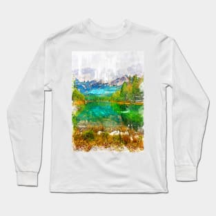 Abstract Scenic Lake Germany. For Nature Lovers. Long Sleeve T-Shirt